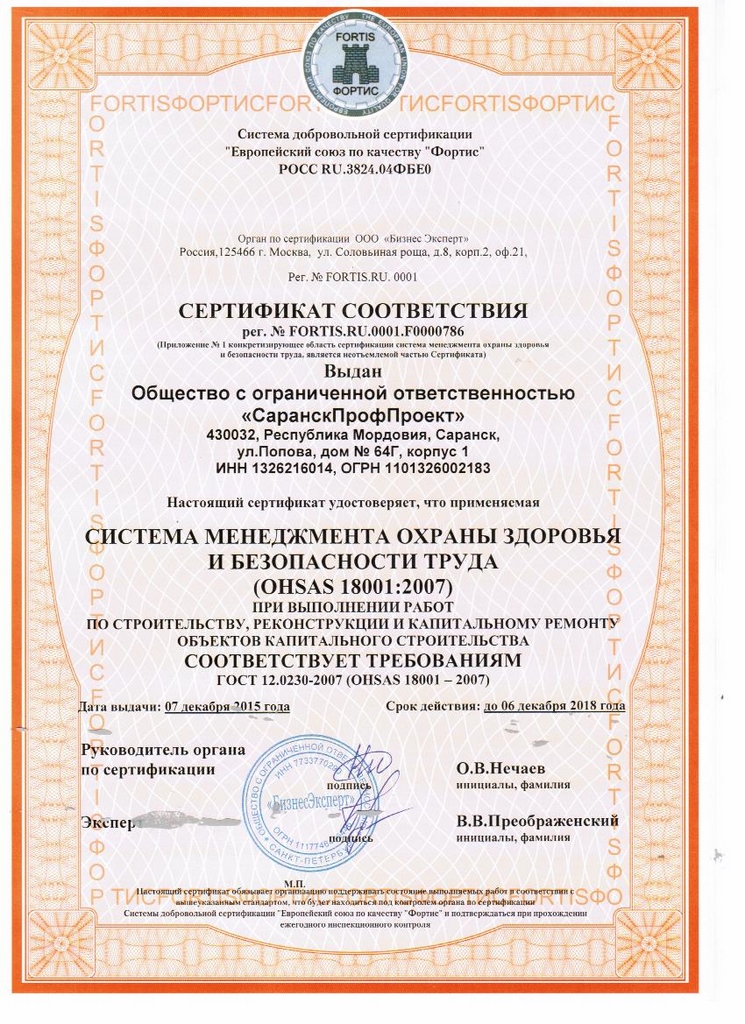 ISO 18001:2007